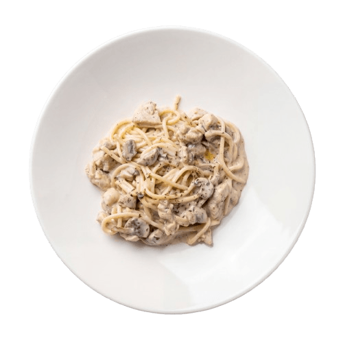 Паста с цыплёнком и грибным соусом