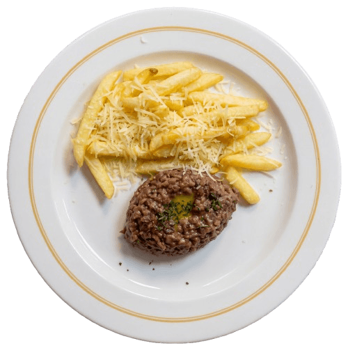 Тартар классический с картофелем фри